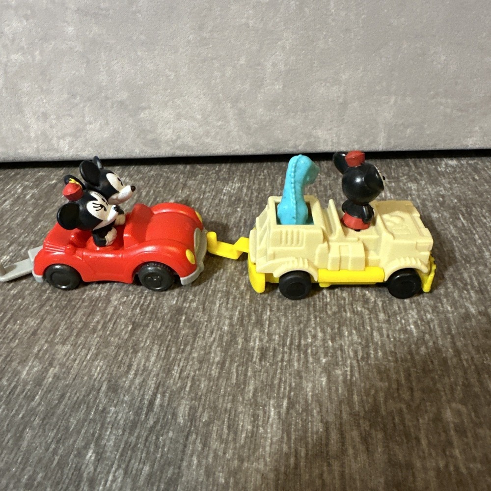 Lot Of 2 Mickey & Minnie Mouse Train Cars 2020 McDonalds Happy Meal Toy Dinosaur - Picture 6 of 9